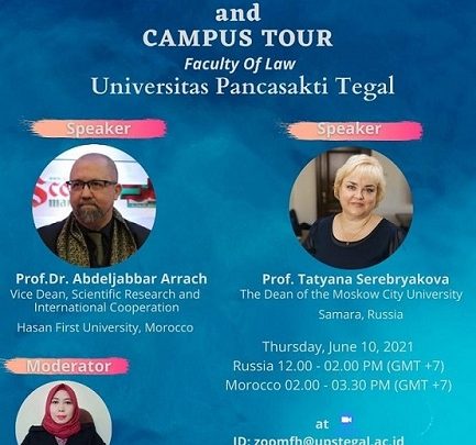 Online Public Lecture and Campus Tour Faculty of Law Universitas Pancasakti Tegal