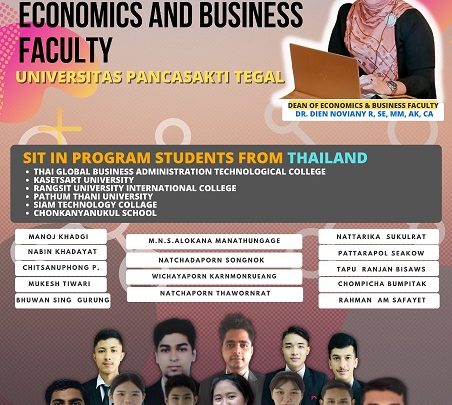 Online Sit In Program Student From Thailand To Economics and Business Faculty Universitas Pancasakti Tegal on October 2021